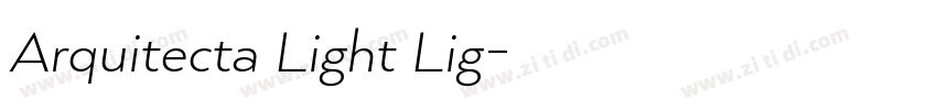 Arquitecta Light Lig字体转换